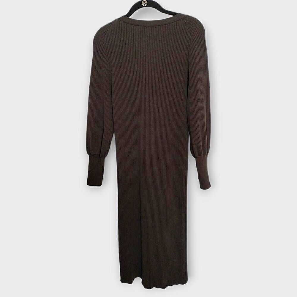 Live the‎ Process Womens Cardigan Sz.  Black Ribbed Puffed Sleeves Cuffed Button - Picture 2 of 11